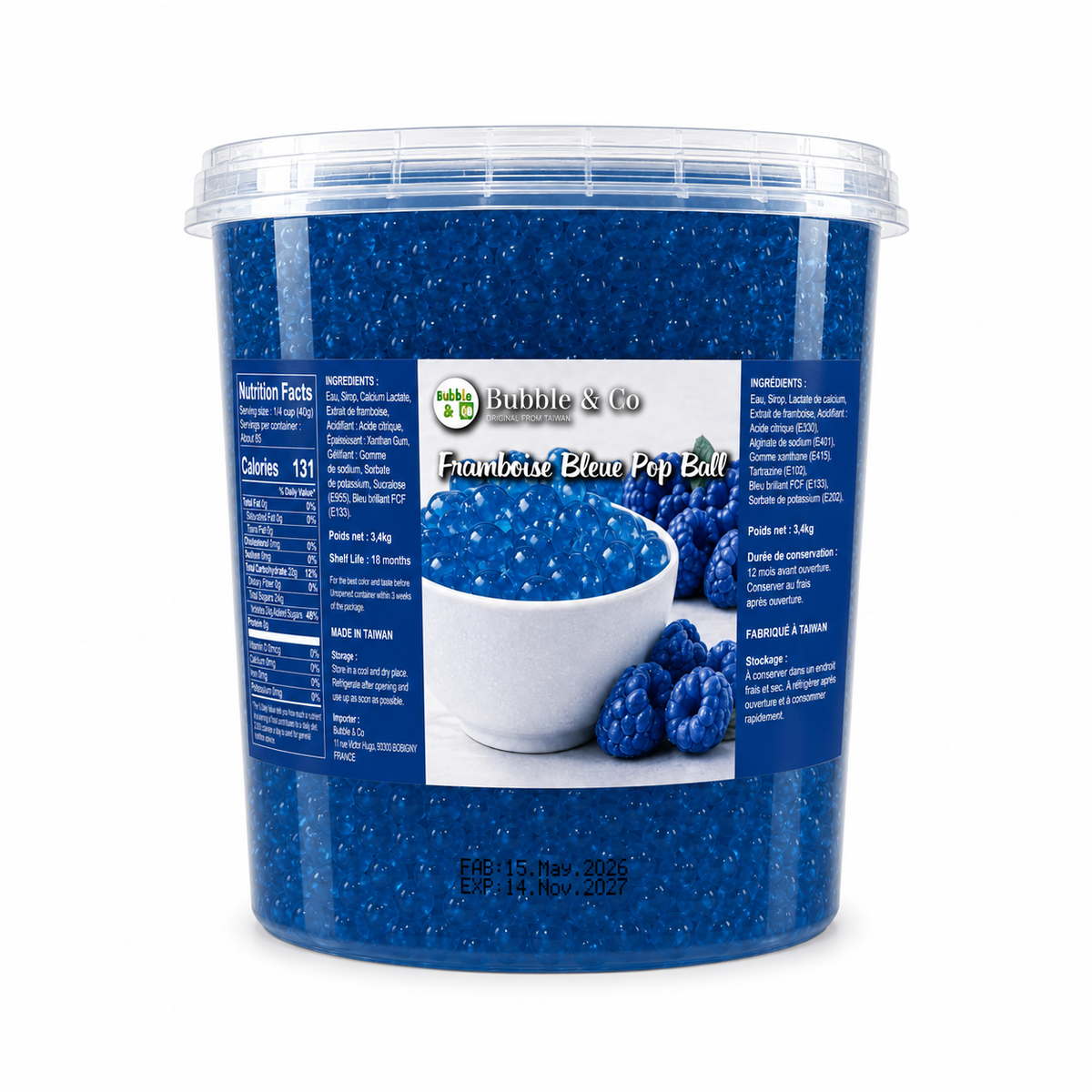 ''NEW IN'' POP BALL - Framboise Bleue 3.4KG