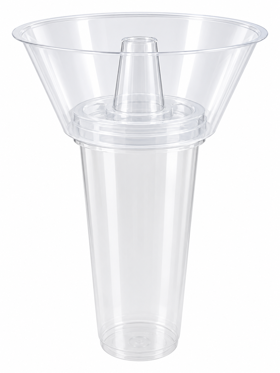 Bol à snacks transparent pour gobelet Ø 90 mm – Support à toppings