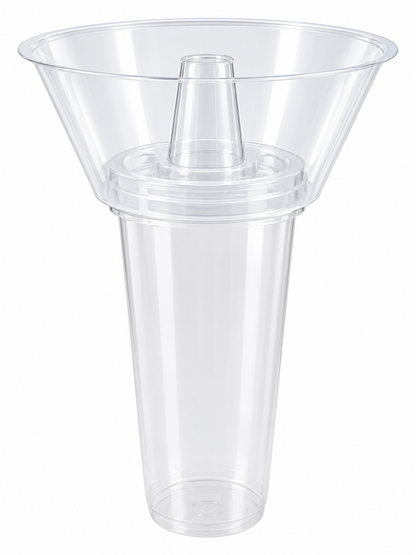 Bol à snacks transparent pour gobelet Ø 90 mm – Support à toppings